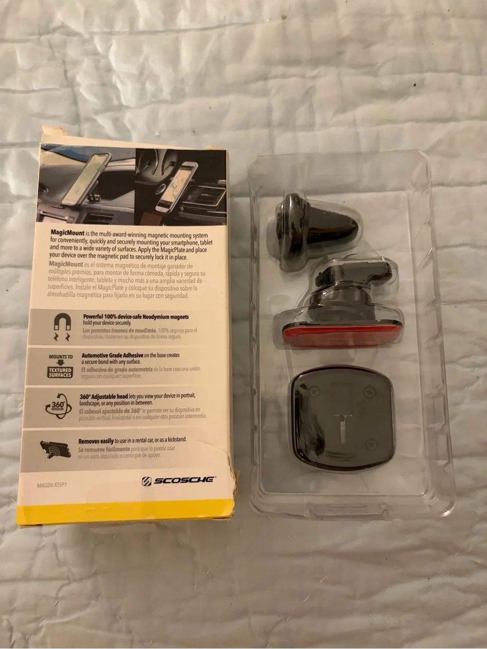 Scosche MagicMount Magnetic 2-in-1 Car Phone Mount - Black